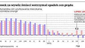 Wzrost stawek za wywóz śmieci wstrzymał spadek cen prądu
