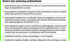 Przykładowe projekty, które nie zostaną uchwalone