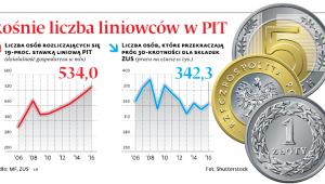 Rośnie liczba liniowców w PIT