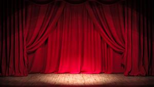 teatr, kurtyna, scena, aktor, sztuka
