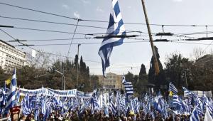 Ateny protest Macedonia jest w Grecji