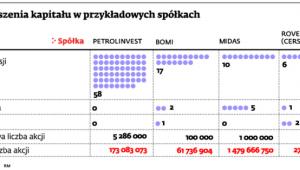 Podwyższenia kapitału w przykładowych spółkach